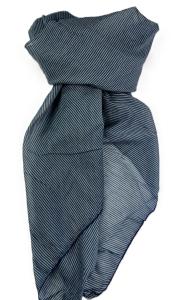 Sarah & Sally Baumwollschal gestreift blau